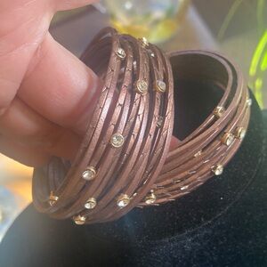 Elegant Brown and Gold Women's Bracelet